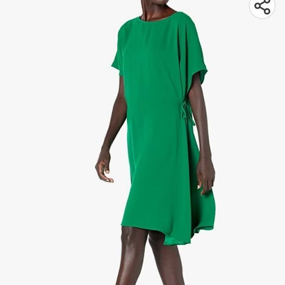 Trina Turk Women's Draped Tie Dress in Emerald Size XS - Picture 1 of 8